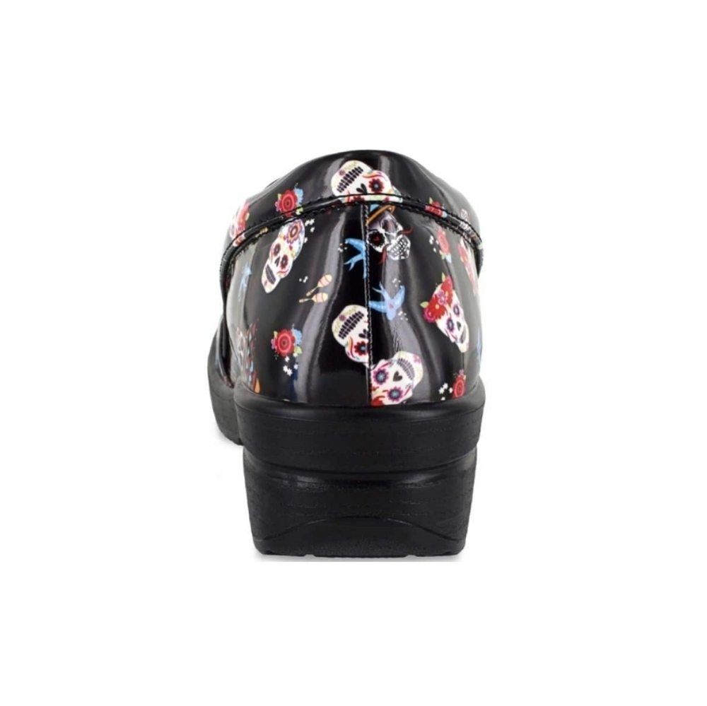 EASY WORKS Leeza Festive Skull Clogs - Picture 7 of 14